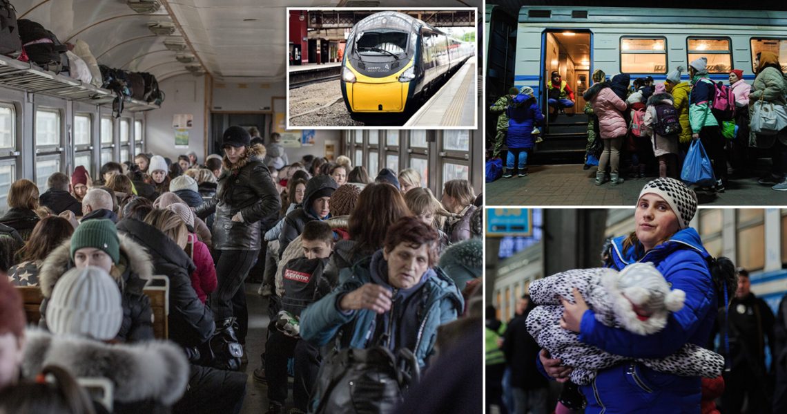 Az Egyesült Királyságba érkező ukrán menekültek ingyenesen utazhatnak a vonaton