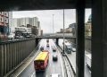 traffic on a rainy day