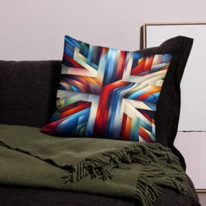 Abstract British Flag Premium Pillow Case