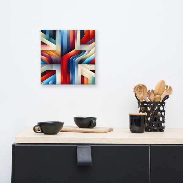Abstract British Flag Canvas - Image 2