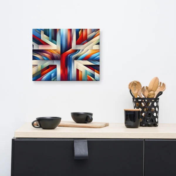 Abstract British Flag Canvas - Image 3