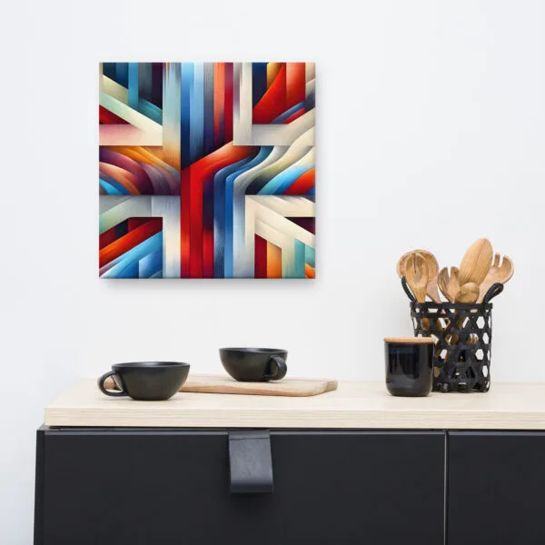 Abstract British Flag Canvas - Image 4