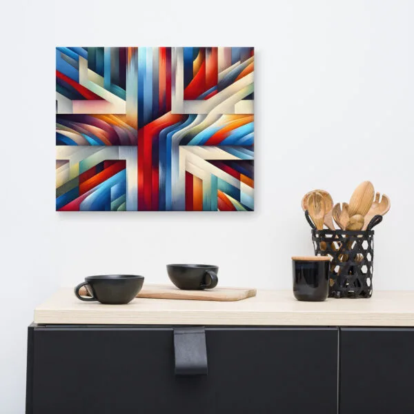 Abstract British Flag Canvas - Image 5