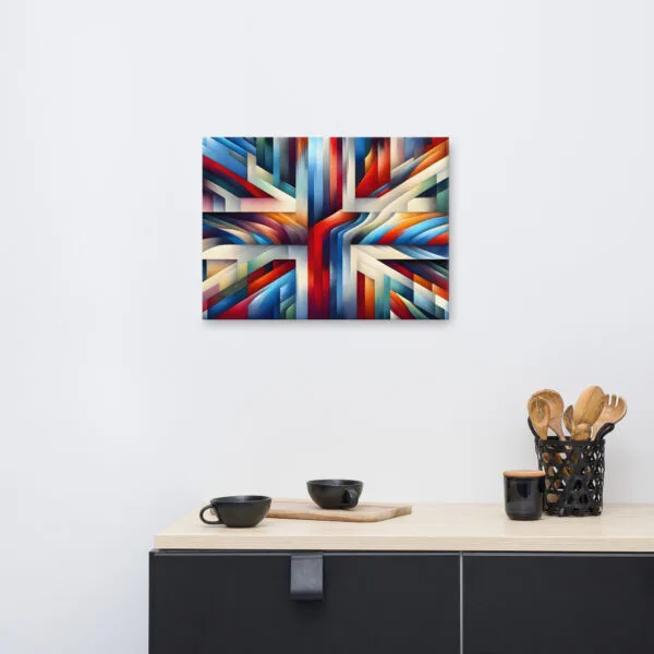 Abstract British Flag Canvas - Image 6