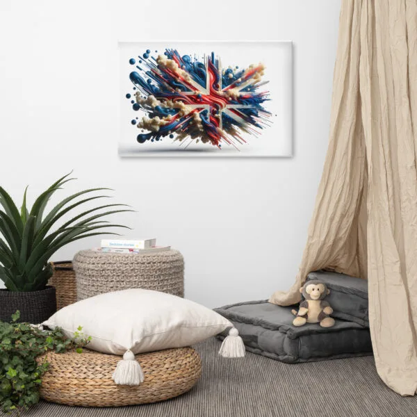 Futuristic Abstract Organic Interpretation of the British flag Canvas